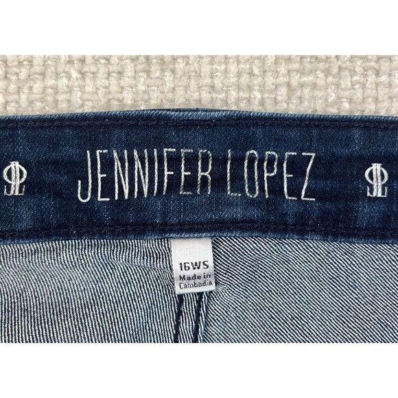 Jennier Lopez Bootcut Jeans Women's Size 16WS Stretch Blue Denim Mid Rise - Picture 5 of 11